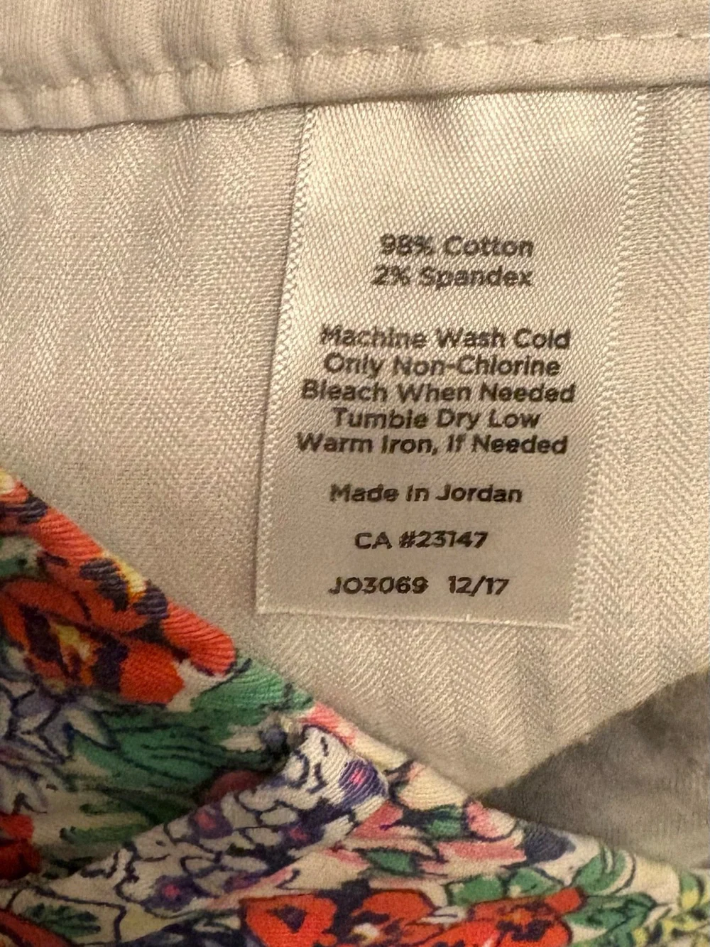 Talbots Perfect Skimmer Pedal Pusher Floral Pants Size 6 Spring Bloomcore Beachy - Picture 9 of 13
